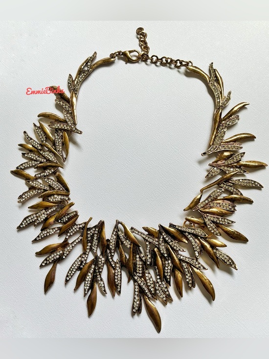 Nordstrom Rack Jewelry - New Vintage Style Abstract Rhinestone & Metal Collar Statement Necklace